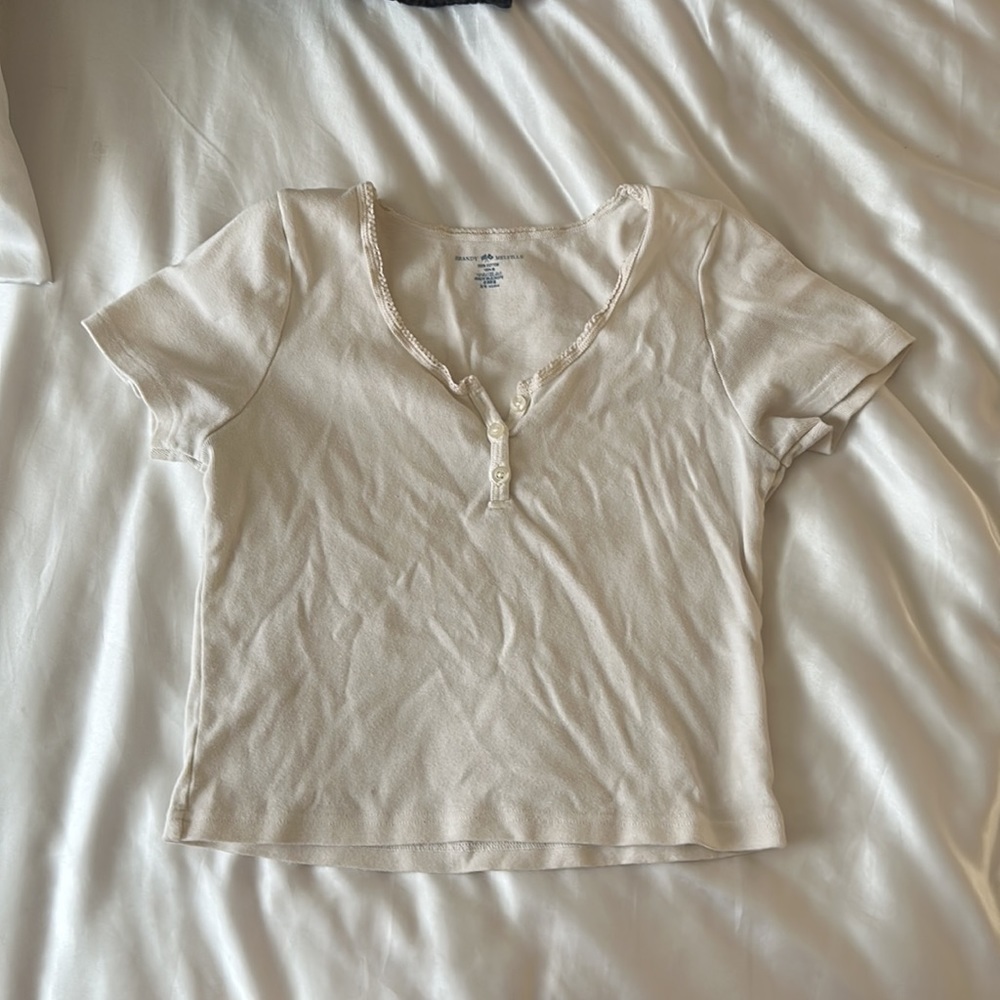 brandy melville cream cropped top